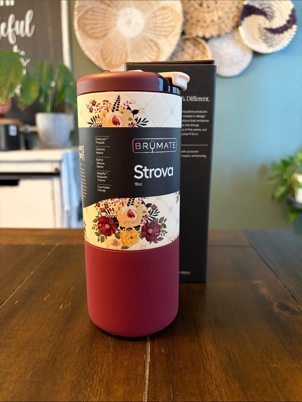 Strova Insulated Tumbler - 18 fl oz. In Quilted Floral! New! Limited Edition!
